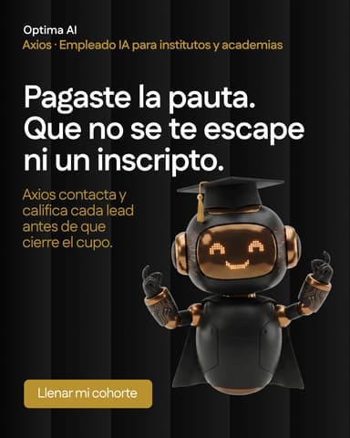 AXIOS para academias — que no se te escape ni un inscripto